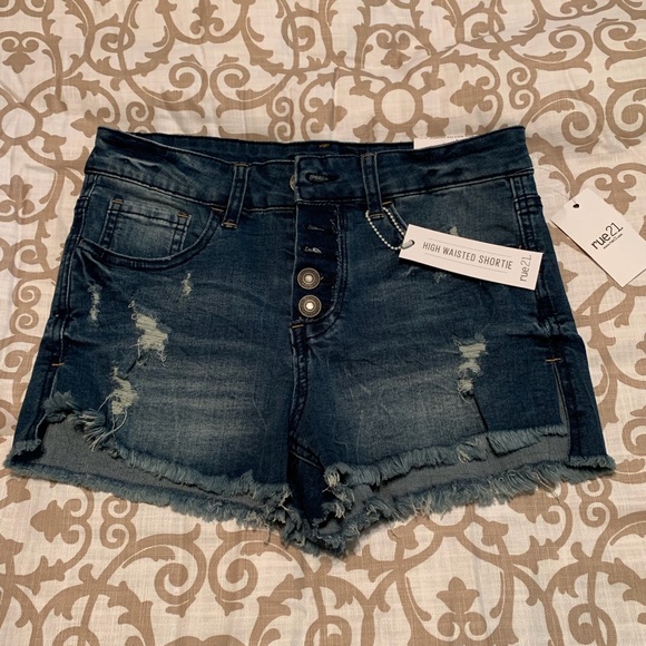 NWT Rue21 High Waisted Jean Shorts - Picture 1 of 5
